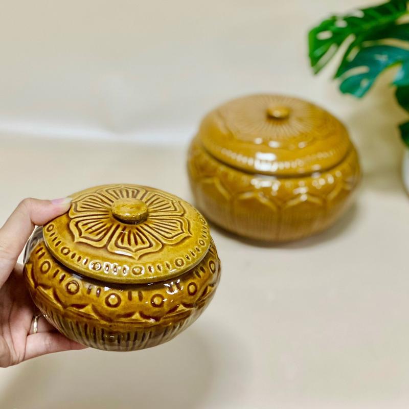  Âu Đựng Mỡ Hũ Sứ Có Nắp Muối Dưa Cà Đựng Mẻ Màu Da Lươn Decor Liễn Đựng Mẻ Liễn Muối Dưa Cà Màu Da Lươn Gốm Bát Tràng 