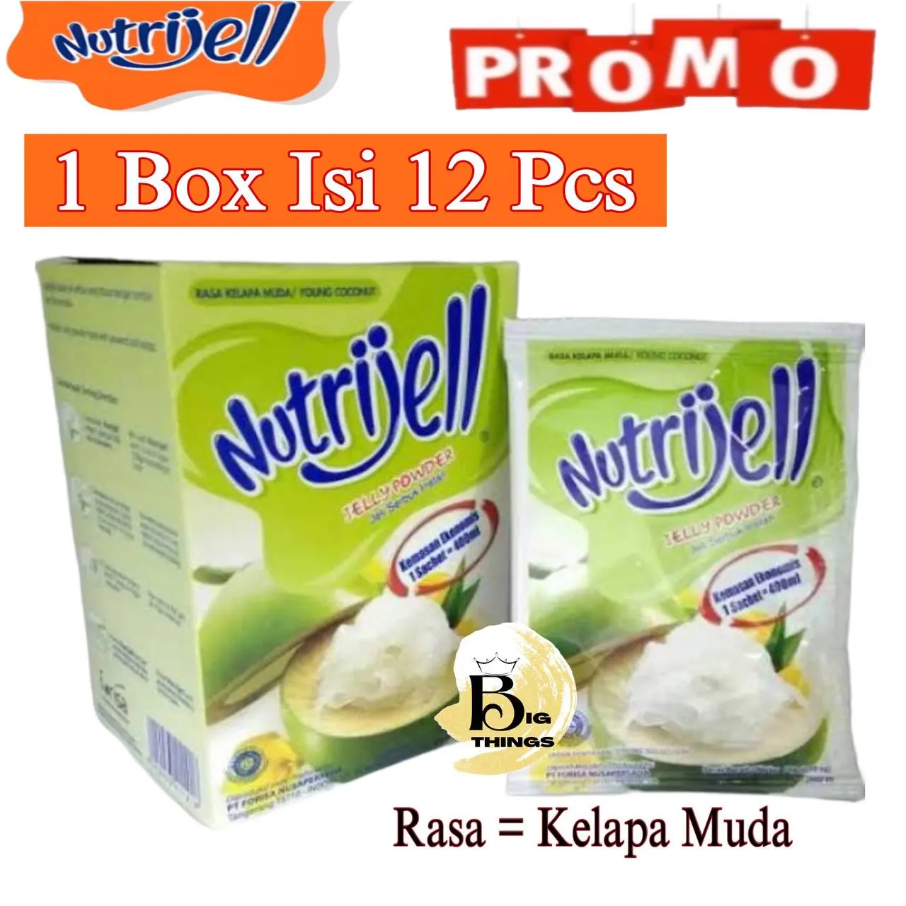 MURAH NUTRIJEL RASA KELAPA MUDA 1 DUS ISI 12 SASET/ 12 Pcs