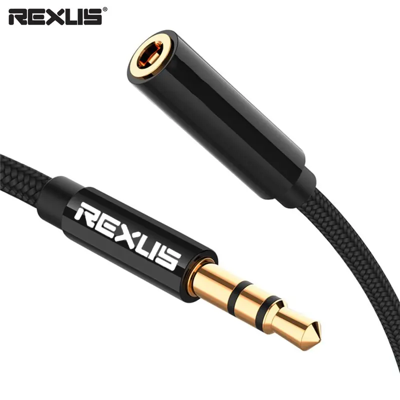 Helos 3.5mm AUX Extension Cable – Male To Female, Gold Plated, Car/PC Stereo