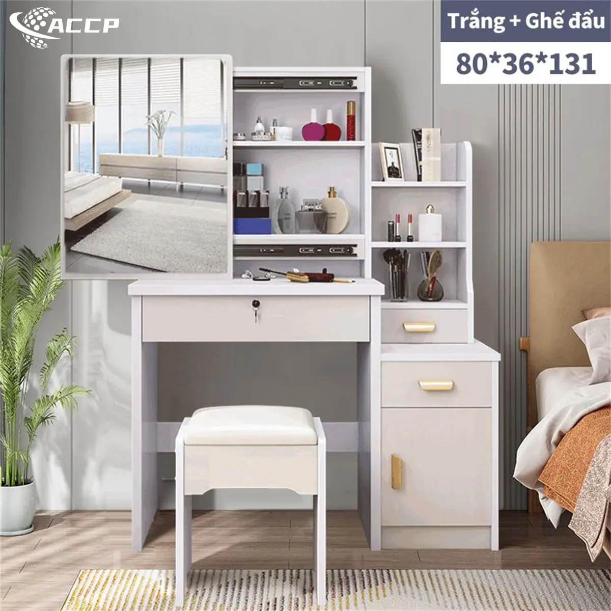Bàn trang điểm, bàn trang điểm có ngăn kéo