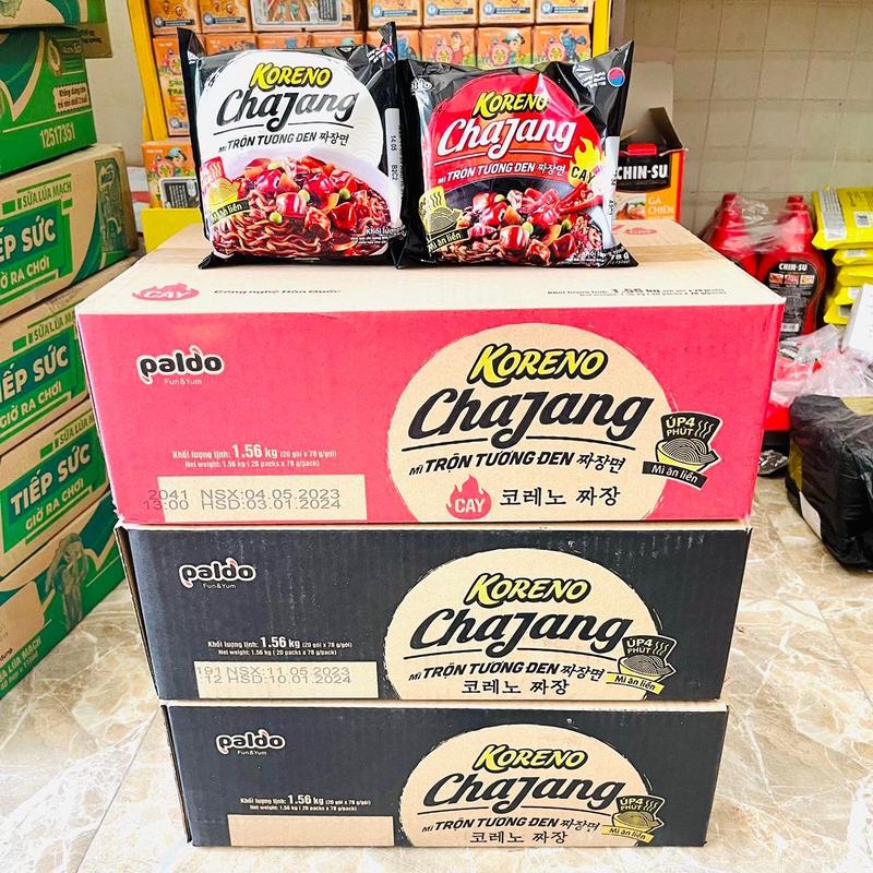 MÌ TRỘN TƯƠNG ĐEN KORENO thùng 20 gói x 78g [ Date Luôn Mới ]