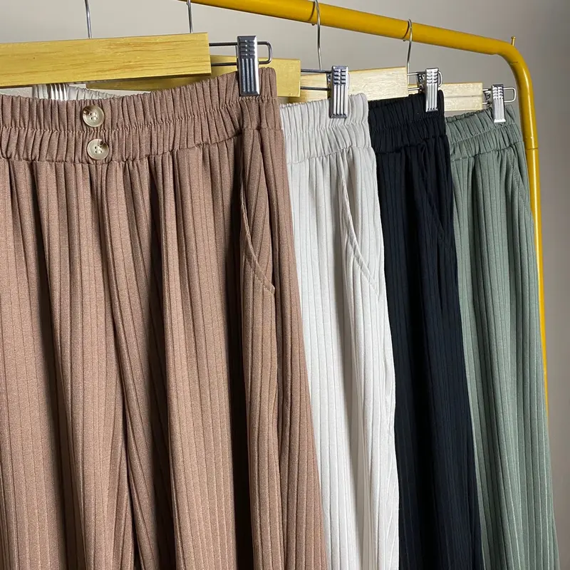 Kinna loose Pants all size fit to XL / BB 80kg Stretch Celana Kulot knit 3