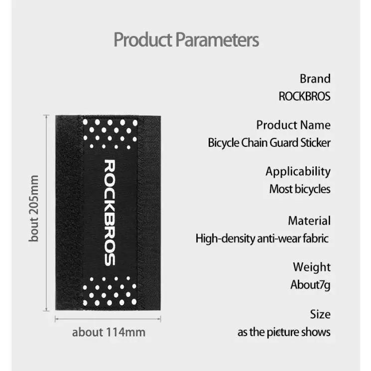 ROCKBROS 01112 Bicycle Frame Chain Cover Protector Guard Cover ...