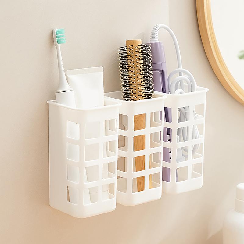 Product Introduction of Hair Tool Organizer Wall Mounted Brushes Holder Use Punch Free  Multifunctional Organizer Rack Morden Bathroom Shelves 22