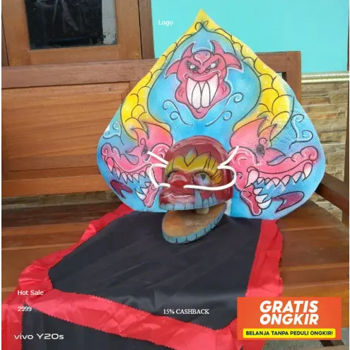 ready READY TERMURAH Terlaris barongan spon devil Mainan anak BISA COD Kain 4