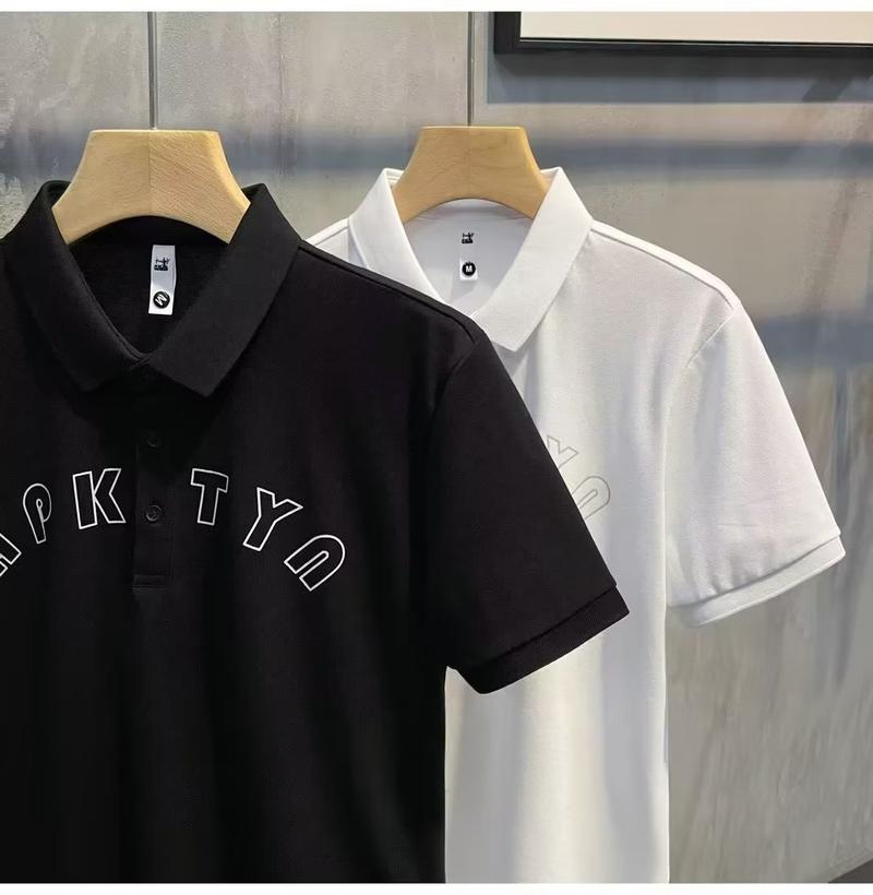 Product Introduction of Summer New Polo Shirt Lapel Short Sleeve Letter Print Cartoon Embroidery Loose Casual Top Fashion 8