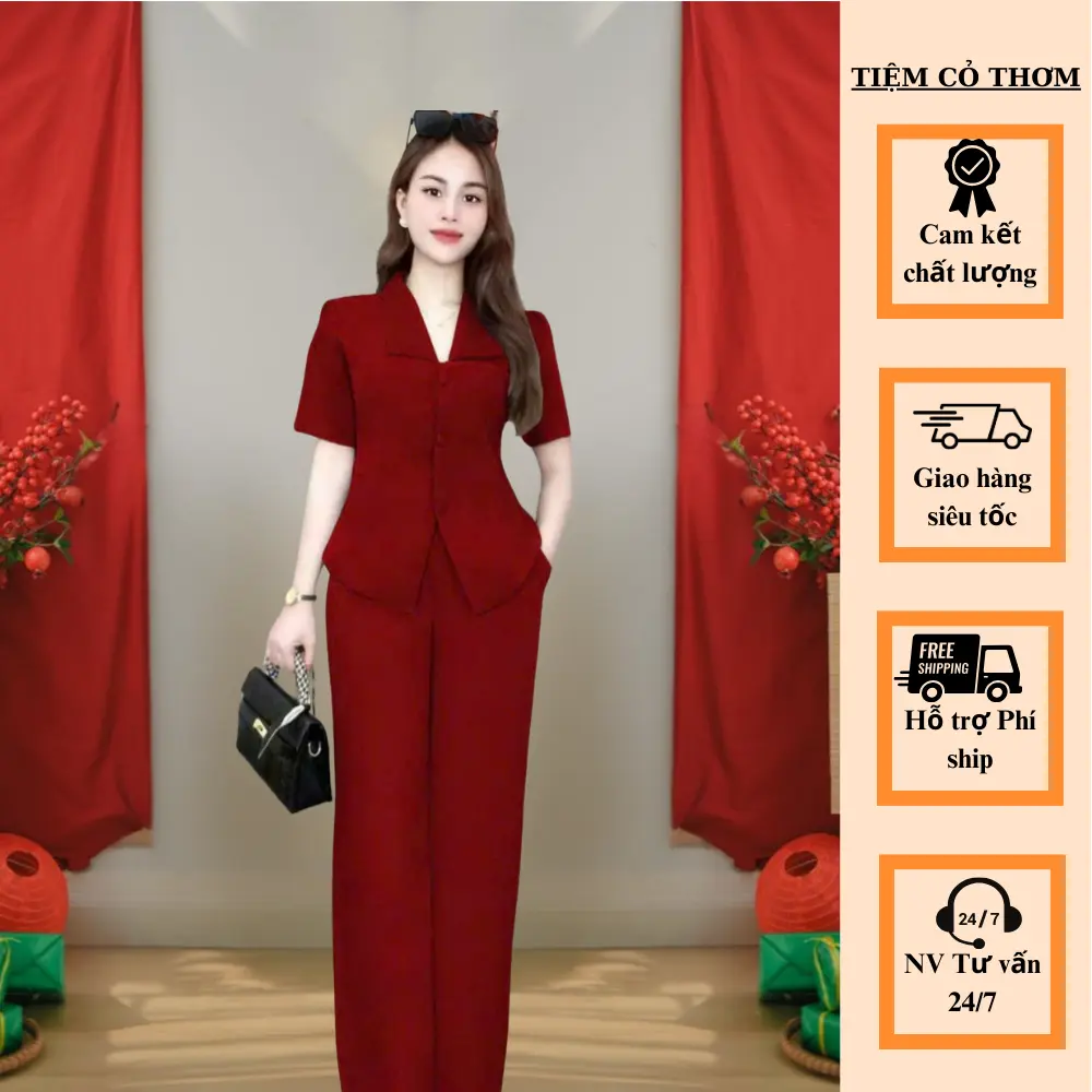 BỘ LYN - Đồ bộ trung niên CỎ THƠM, hàng thiết kế, dáng suông. Nữ Women,THỜI TRANG TRUNG NIÊN