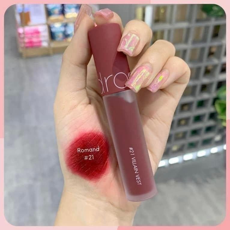 Son Kem Romand Zero Màu 21 Đỏ Trầm, Son Môi  Son Romand Zero Velvet Tint 21 , Mỹ Phẩm Cosmetic Trang Điểm Lip Tint