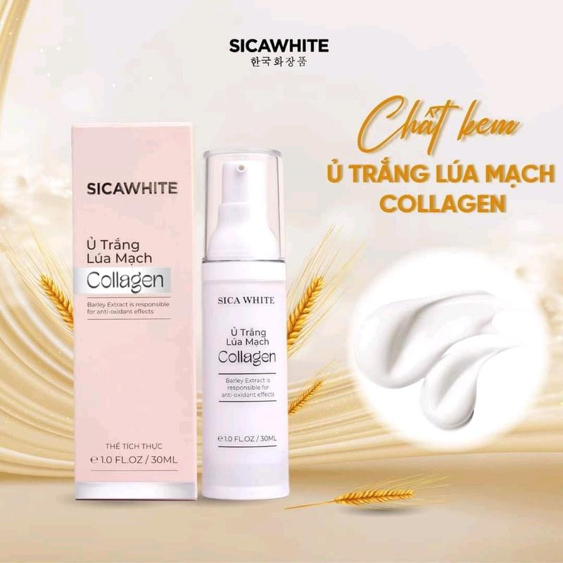  Kem ủ trắng lúa mạch collagen Sicawhite 30ml hỗ trợ làm đẹp da - Chính hãng Skincare & SICA WHITE SC Chăm Sóc Da nam nữ 
