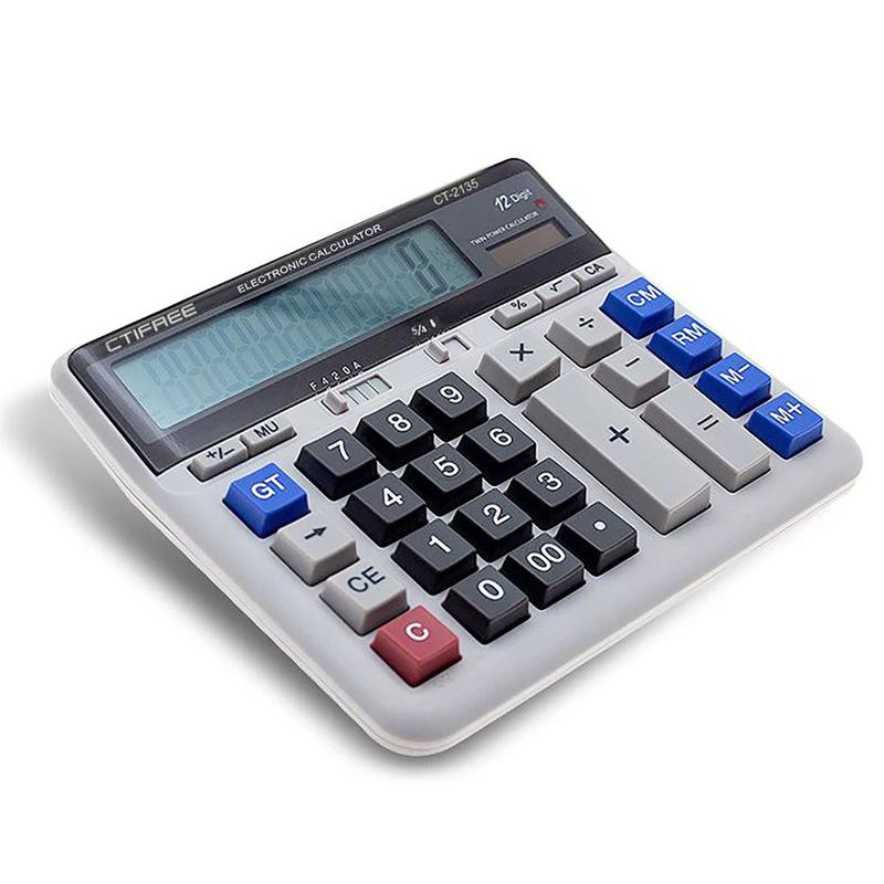 Product Introduction of Electronic Calculator Counter Solar & Battery Power 12 Digit Display Big Button for Business Office School Calculating 24