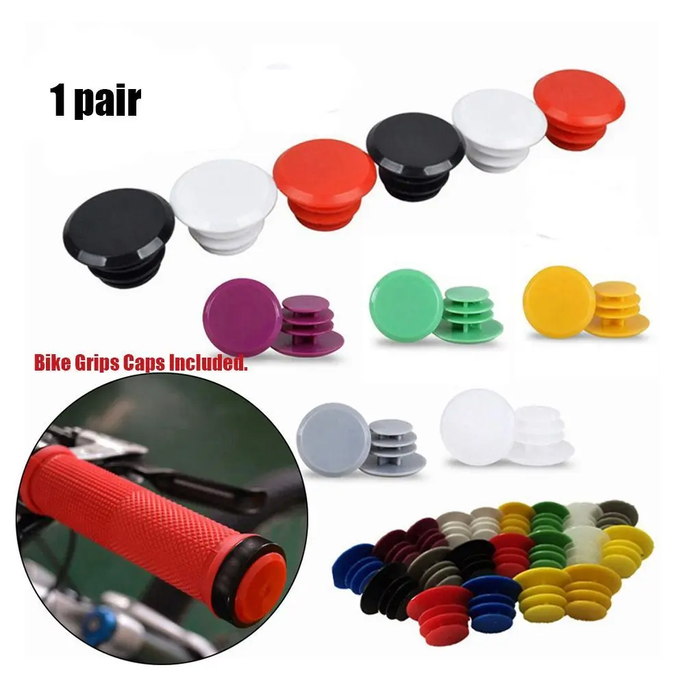 1pair Hot sale Plastic Bicycles Stoppers Covers Cycling Handles Caps Bicycle Handlebar Accessories Grip End Plugs Road Bike Grips