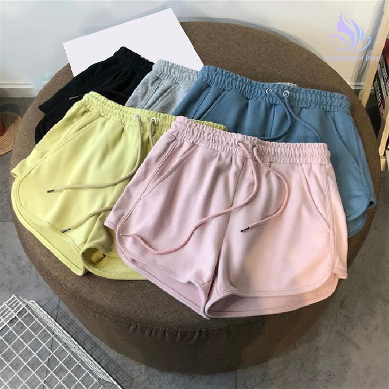 Quần Soóc Cạp Cao Mùa Hè, Dành Cho Nữ, Màu Xanh Dương, Quần Ngắn Ống Rộng, Thời Trang, Màu Hồng, Có Thể Mặc Ngoài Trời, Phong Cách Hàn Quốc, Quần Thường Ngày Có 5 Màu, Được Bán Bởi BlueBowknot. 0