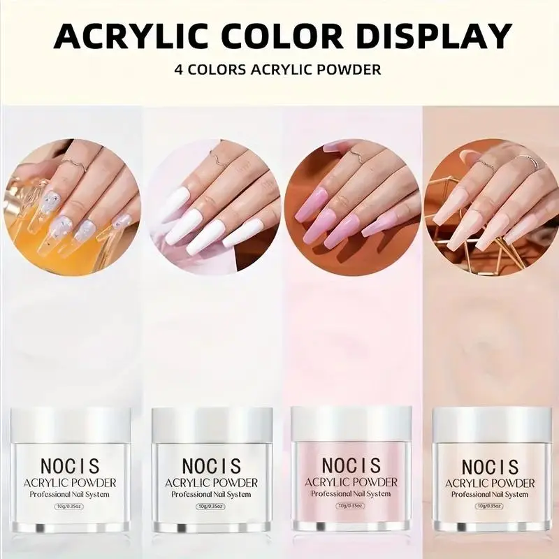 Acrylic Nail Kit, Long-lasting Powder & Non-yellowing Liquid & Professional Tools Included, Perfect for DIY Salon-quality Nail Art at Home, Nail Kit Acrylic Set Nail Care Nailkit 3