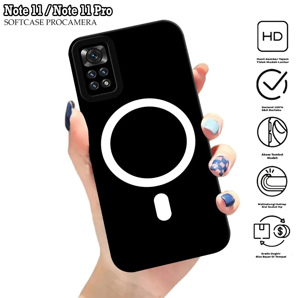 Case R3DM1 Note 11 / Note 11 Pro ( Logo Walpaper ) Kesing - Cover Hp - Silikon - Softcase Procamera