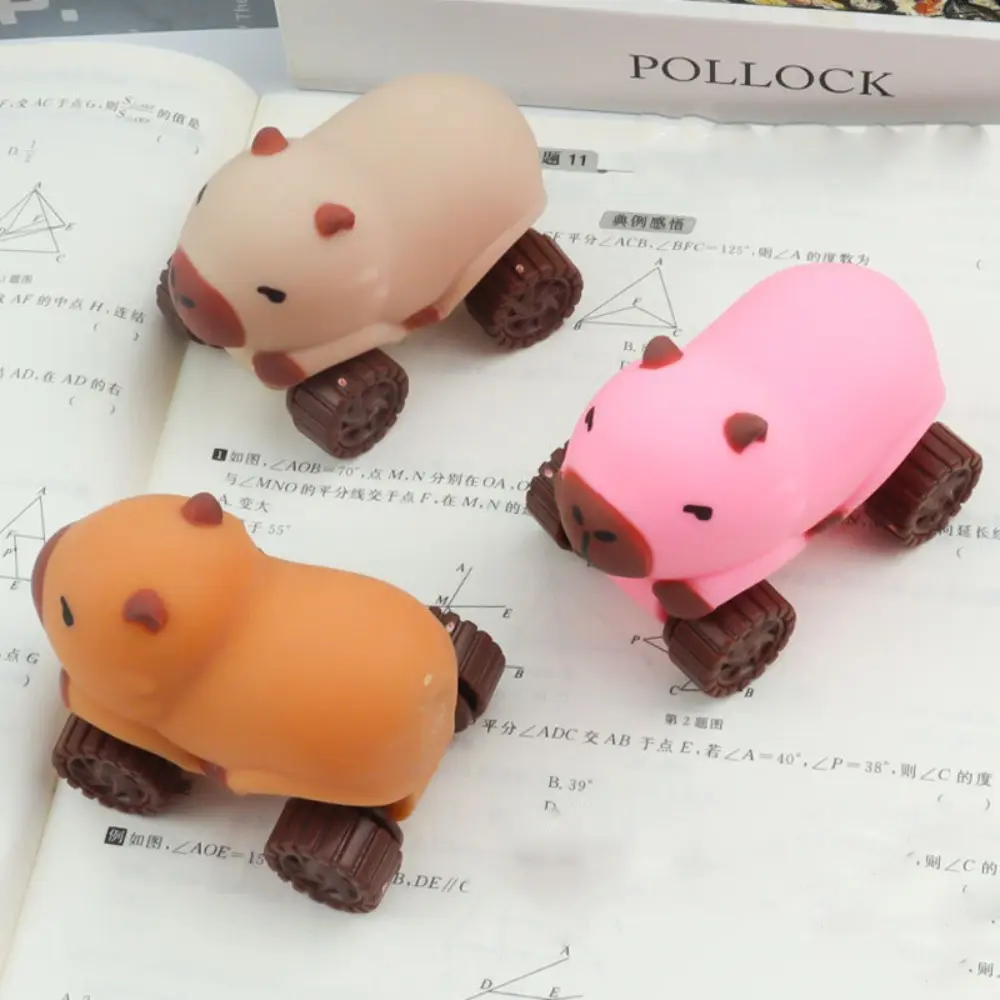 Mainan Picit Capybara Kereta, Rasa Baik, Boleh Diregangkan, dengan Roda, Mainan Gelisah Capybara Memanjang, Lantunan Perlahan, Lembut, Mainan Cubit Comel, untuk Kanak-kanak, Anak Patung Rumit