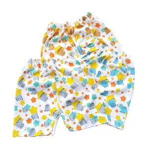 PROMO ISI 12PCS Celana Bayi cewek cowok Pendek 0 3 bulan 1 lusin Bahan Tebal Lembut biru kuning Katun Newborn