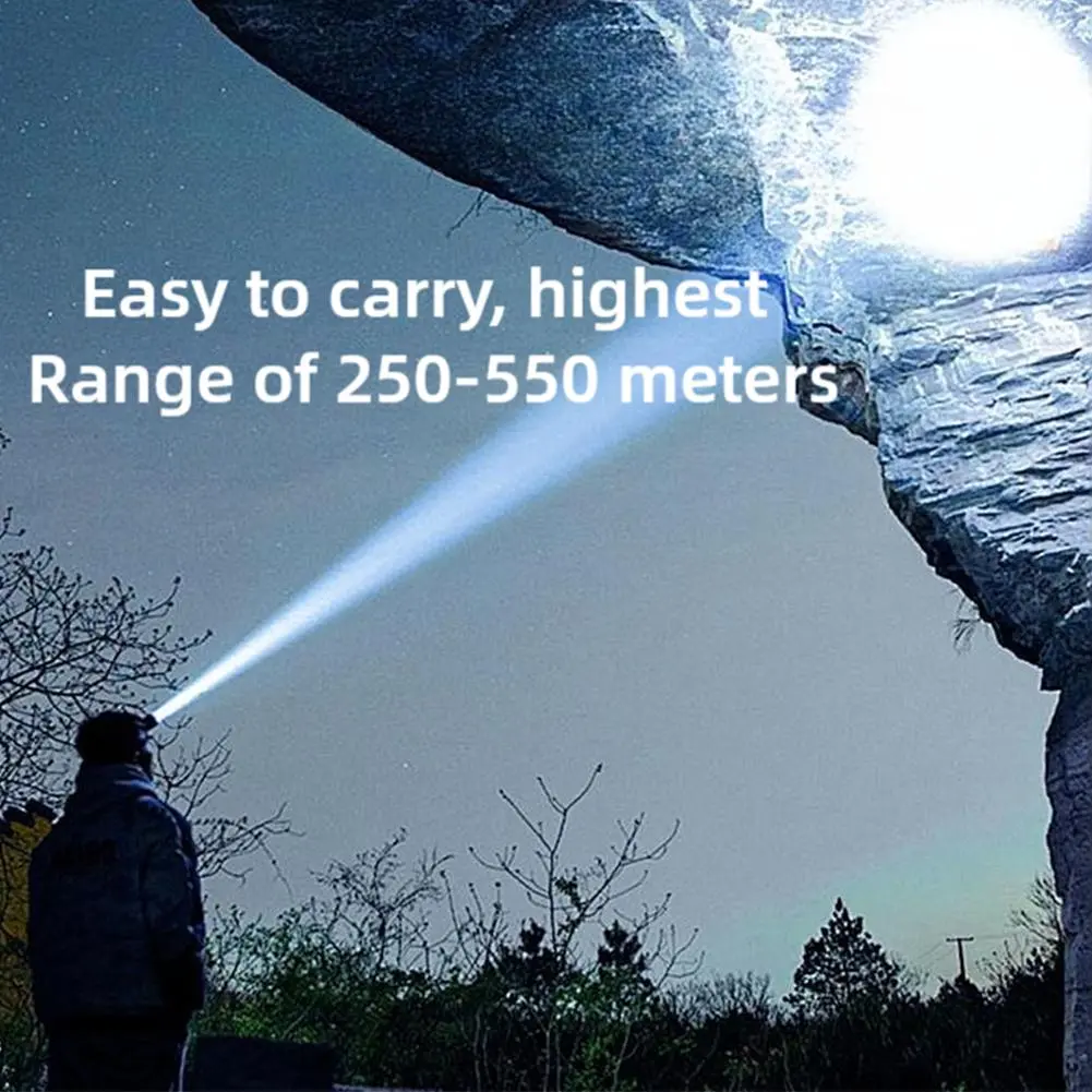 Fluorescent Induction Headlight Aluminum Alloy White Ultra Bright Head Mounted Work Mining Lamp Outdoor Hiking And Fishing Lamp