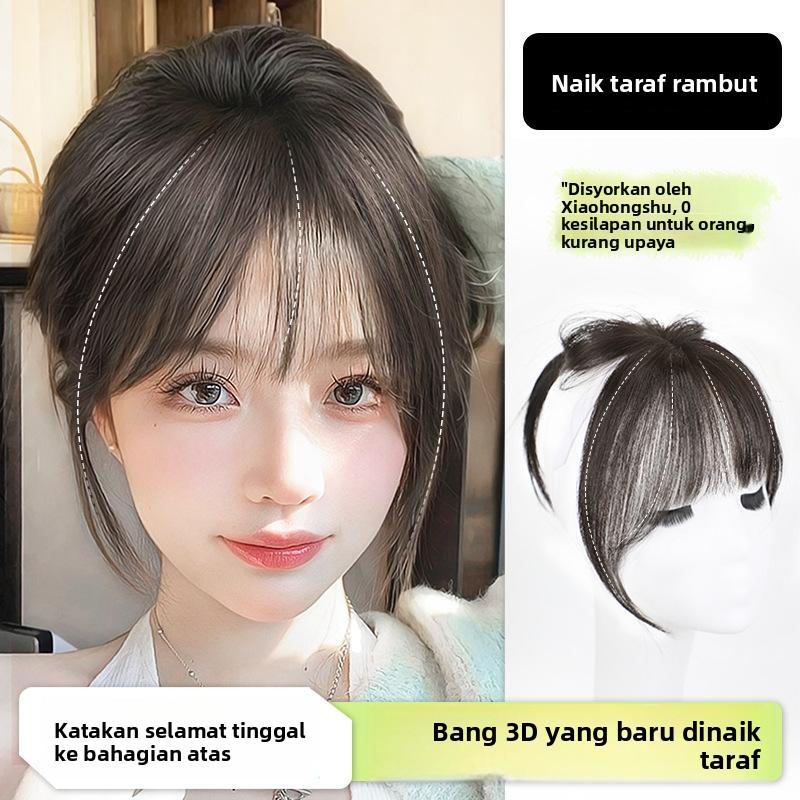 Potongan Rambut Poni Perancis, 3D, Untuk Wanita, Topper Rambut - TikTok ...
