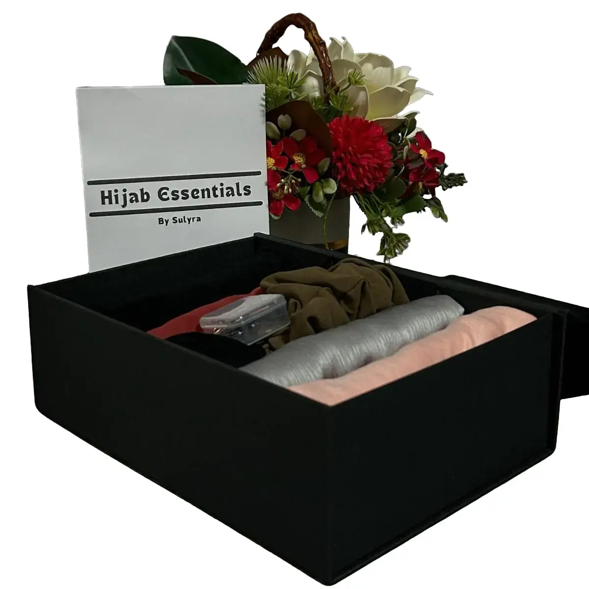 Hijab Essentials Kit by Sulyra - 4 Shawls, Inner Undercap, Accessories Box and More