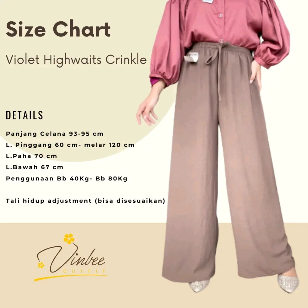 Celana Cringkel Kulot Airflow Premium||Kulot Cringkel Jumbo Pants Crinkle Fit Karet