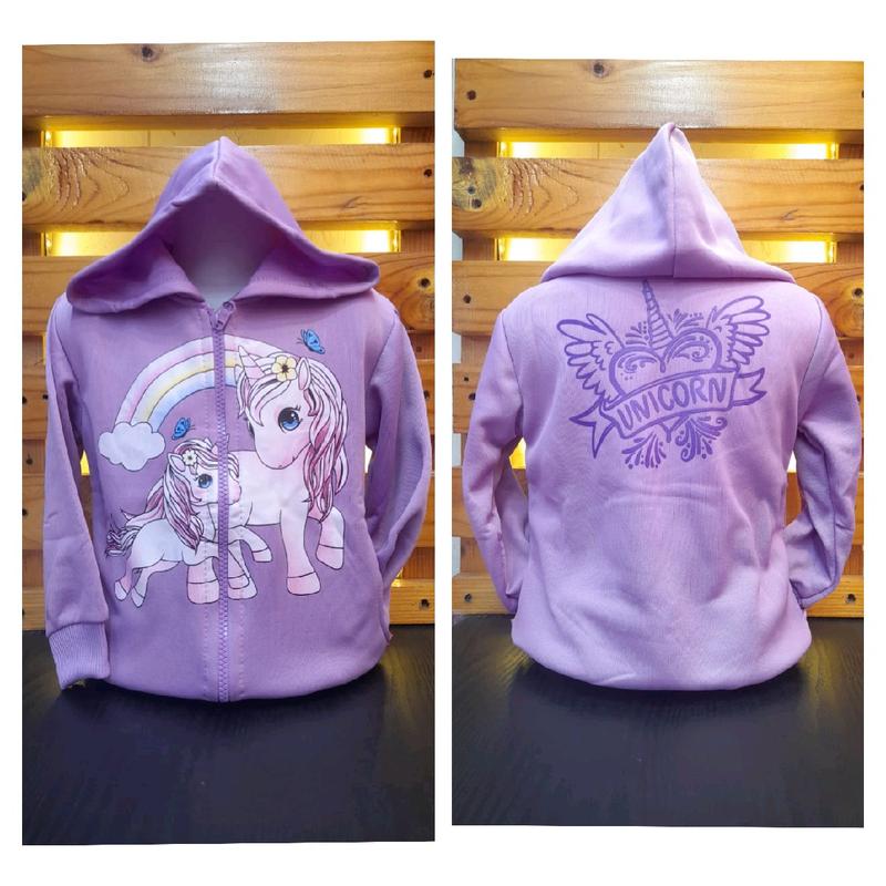 Model Terbaru - Jaket Anak Perempuan Karakter unicorn Bahan Fleece - Kids Jacket 1