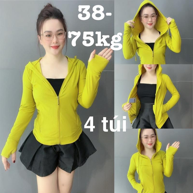 40-90kg ÁO KHOÁC TĂM MỎNG Dáng Dài Chất Thun Tăm Lạnh áo khoác 4 túi Nữ Women
