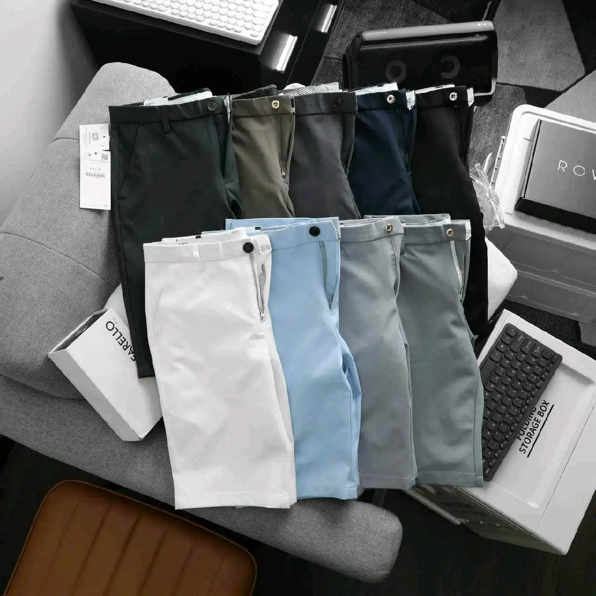 Quần short tây âu nam co giãn 2 chiều