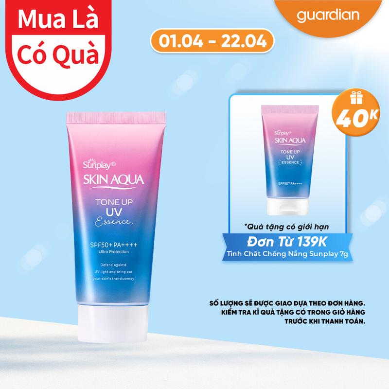 Tinh Chất Chống Nắng Hiệu Chỉnh Sắc Da Sunplay Skin Aqua Tone Up Uv Essence Lavender Spf50+ Pa++++ 50Gr