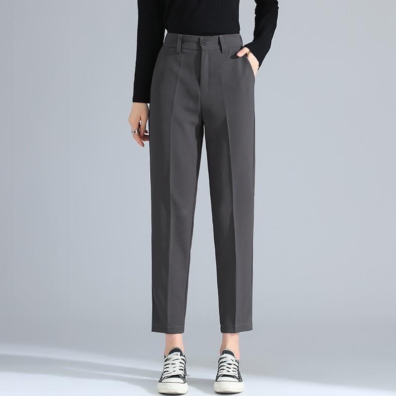 Bigzise Quần Tây Nữ lưng chun chất tuyết mưa,dáng bagy 9tấc