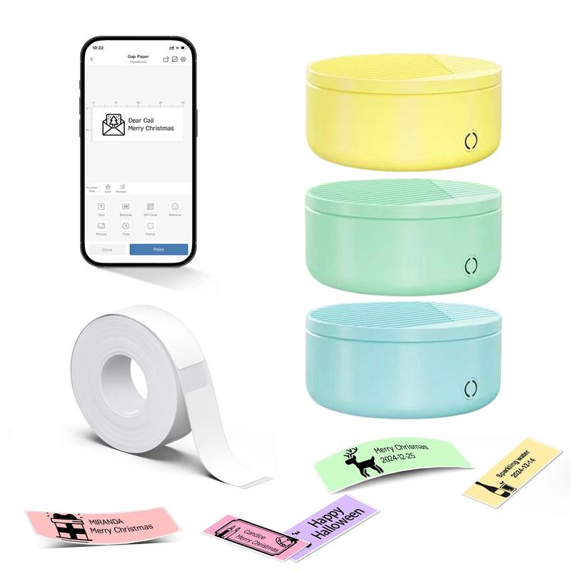 giấy nhãn vở theo môn Nhãn dán nhiệt Bluetooth không dây LP1 7 cuộn 14 x 40mm Nhãn dán in nhiệt màu trằng   cho mã máy