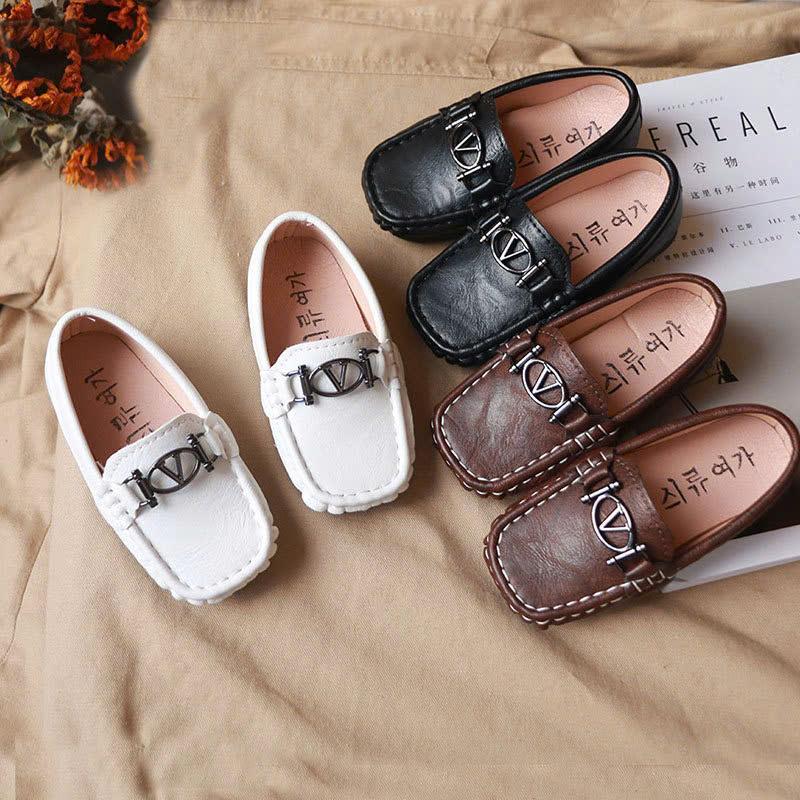 Giày Lười Cho Bé Trai Tập Đi, Giày Lười Trẻ Em Da Mềm Đế Êm Chân Cho Từ 1 tuổi - 7 tuổi (v375)