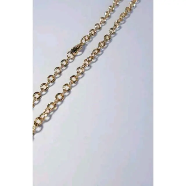 Kalung Titanium Nuri Motif Emas Pria Wanita 2