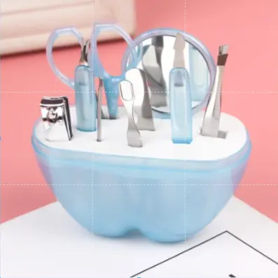 Bộ cắt móng tay, làm móng 8 món Full hộp nhỏ gọn đa năng
