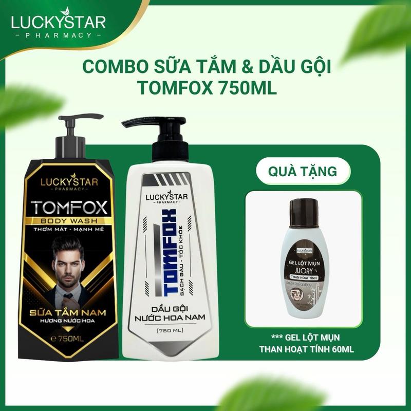 Combo sữa tắm & dầu gội XUẤT XỨ: Việt Nam THÀNH PHÂN: CÔNG DỤNG: Hương nước hoa độc đáo Mùi thơm lưu lâu trên da, đầy nam tính cuốn hút Chống oxi hoá làm sạch sâu bụi bẩn trên da Duy trì độ ẩm, làm mềm da