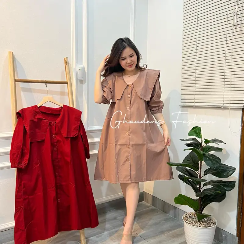 Dress Poplin Sailor Button 8331 AV - Ghaudens 0