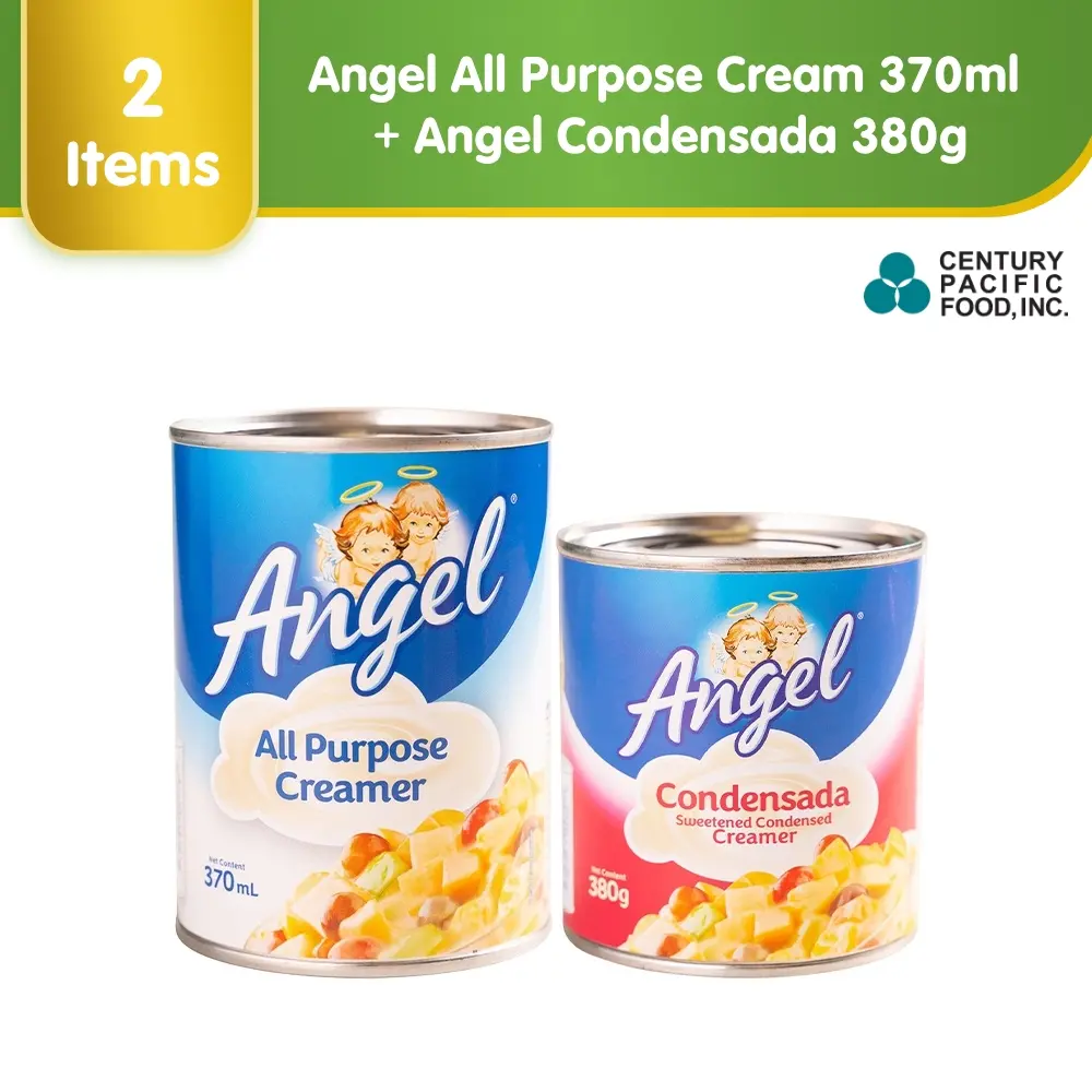 Angel All Purpose Creamer 370ml + Angel Condensada 380g