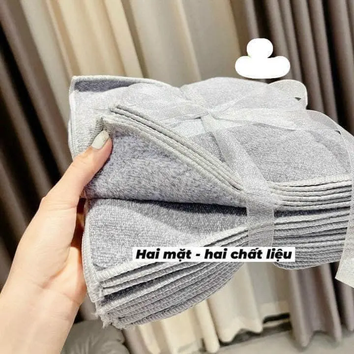 Set 50 Khăn Lau Đa Năng Kích Thước Vuông Siêu Thấm Hút Than Tre Tiện Dụng Cho Mọi Nhà 8