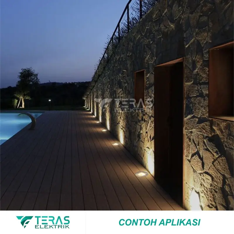 Lampu lantai LED tanam outdoor 3 Watt Lampu halaman Outdoor 2