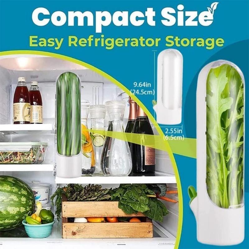 Wadah Tempat Penyimpan Sayur/Herb Storage Tempat Daun Bawang Seledri Kemangi Herb Keeper/Wadah Tempat Penyimpan Sayur/Refrigerator Container Dapur 8