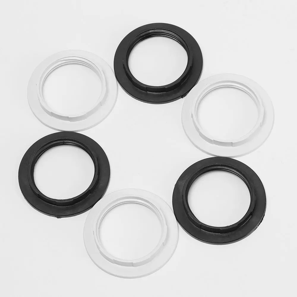 ttooller Brand New Black / White Convert Ring Reducer Plastic Buckle Adapter Bulb Holder E27 Plastic Outer Ring Tighten The Collar Ring
