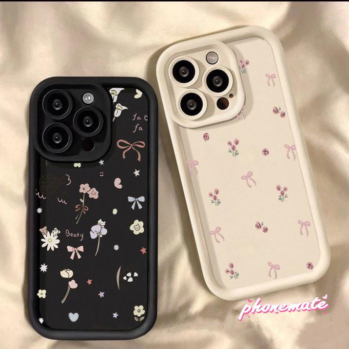 Pink Bow Knot Flower Love Heart Phone Case For iPhone 16 11 12 13 14 15 ...