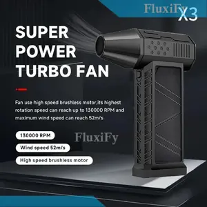 FX Mini Turbo Jet Fan Electric Air Duster 130000RPM 3 Gear Adjustable untuk Pembersih Mobil, Komputer, Keyboard & Elektronik