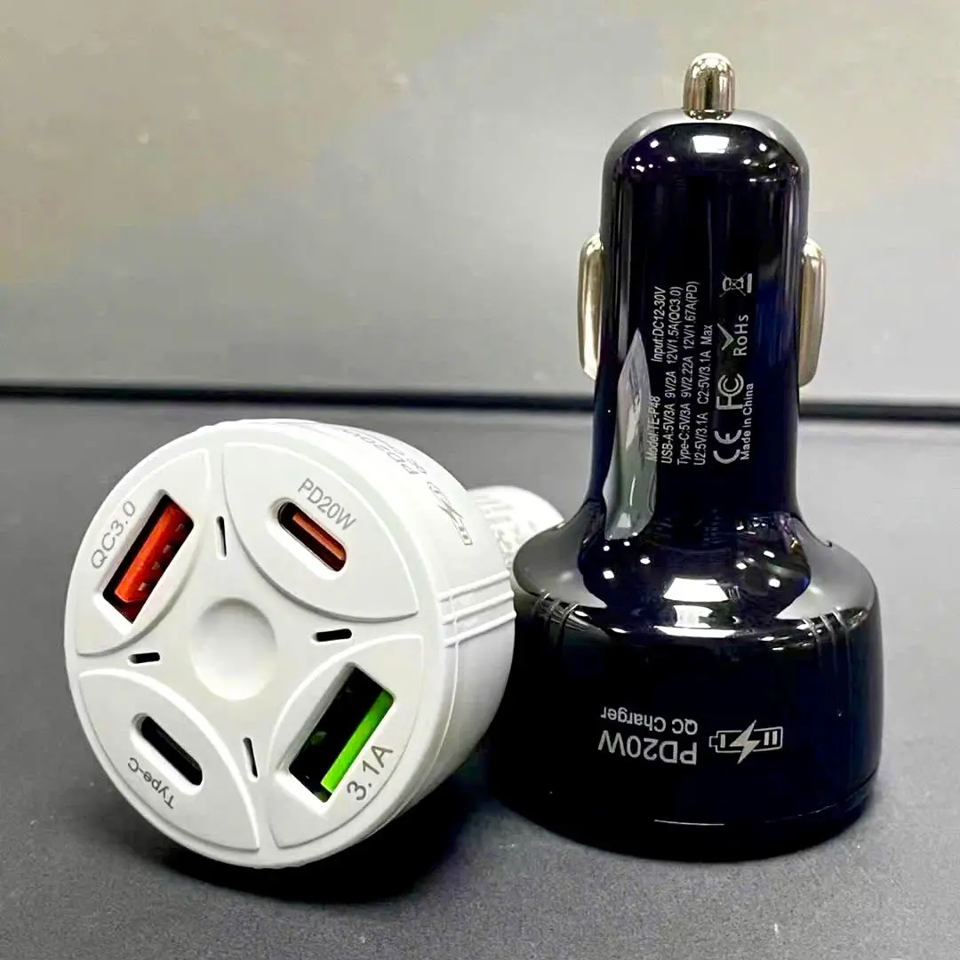 Tẩu sạc oto PD53w mẫu mới sạc siêu nhanh về hàng  Tẩu kèm 4 cổng: 1 cổng tipc + 1 cổng tipc PD20w + 1 cổng usb 3.1A + 1 cổng usb QC3.0 sạc siêu nhanh