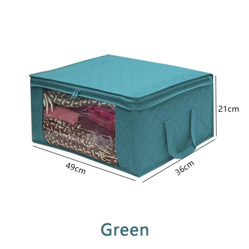 Product Introduction of Hộp Đựng Lớn, 1 Cái, Có Nắp Đậy Có Khóa Kéo, Thiết Kế Cửa Sổ, Dụng Cụ Sắp Xếp Gấp Gọn, Thích Hợp Cho Kệ Phòng Ngủ, Tủ Quần Áo, Vải, Có Thể Gập Lại, Cho Đồ Vật hộp & thùng có thể gập gọn có ngăn 21