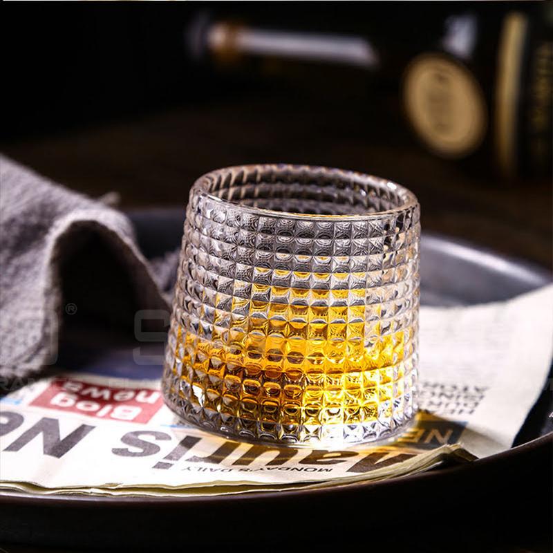 Set 06 Ly Thủy Tinh Đế xoay Deli Vintage whiky Rock Glass 170ml | Tùy Chọn Họa Tiết 3