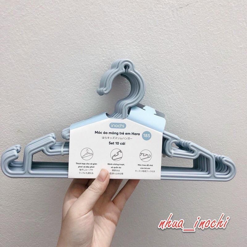 Móc quần áo trẻ em Inochi, móc treo nhựa cho bé Treo Quần Áo