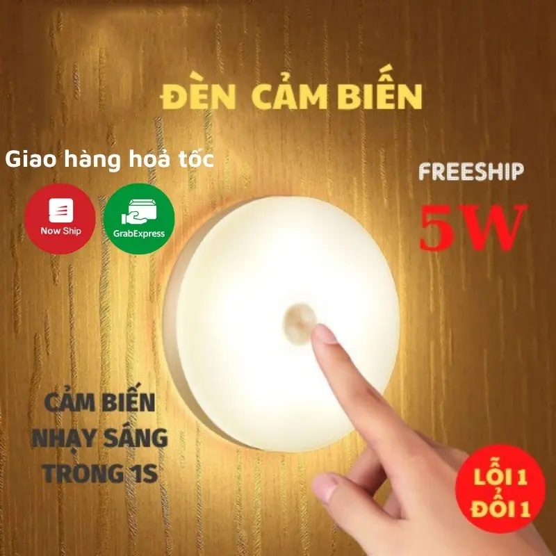 Đèn Led Cảm Biến 2 màu, Đèn Cảm Ứng Chuyển Động Dán Tường Sạc USB ,Thích Hợp Cho Tủ Quần Áo, Hành Lang.