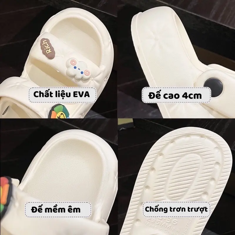 Dép quai hậu phong cách hàn quốc đế cao 4 cm cực đẹp Nữ DéP Sandal 6