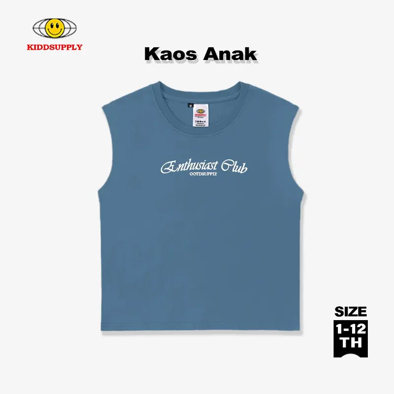 KiddSupply Sleeveless Kaos Anak Oversize Royal Fushion | Kaos Anak Tanpa Lengan | Anak Unisex TSSG006 3