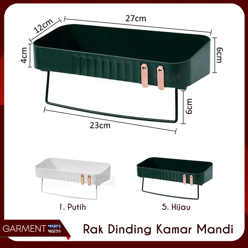 Rak Kamar Mandi Gantungan Sudut Sabun Sampo Odol Tanpa Bor Toilet Handuk Bumbu Tempel Serbaguna Dapur 5